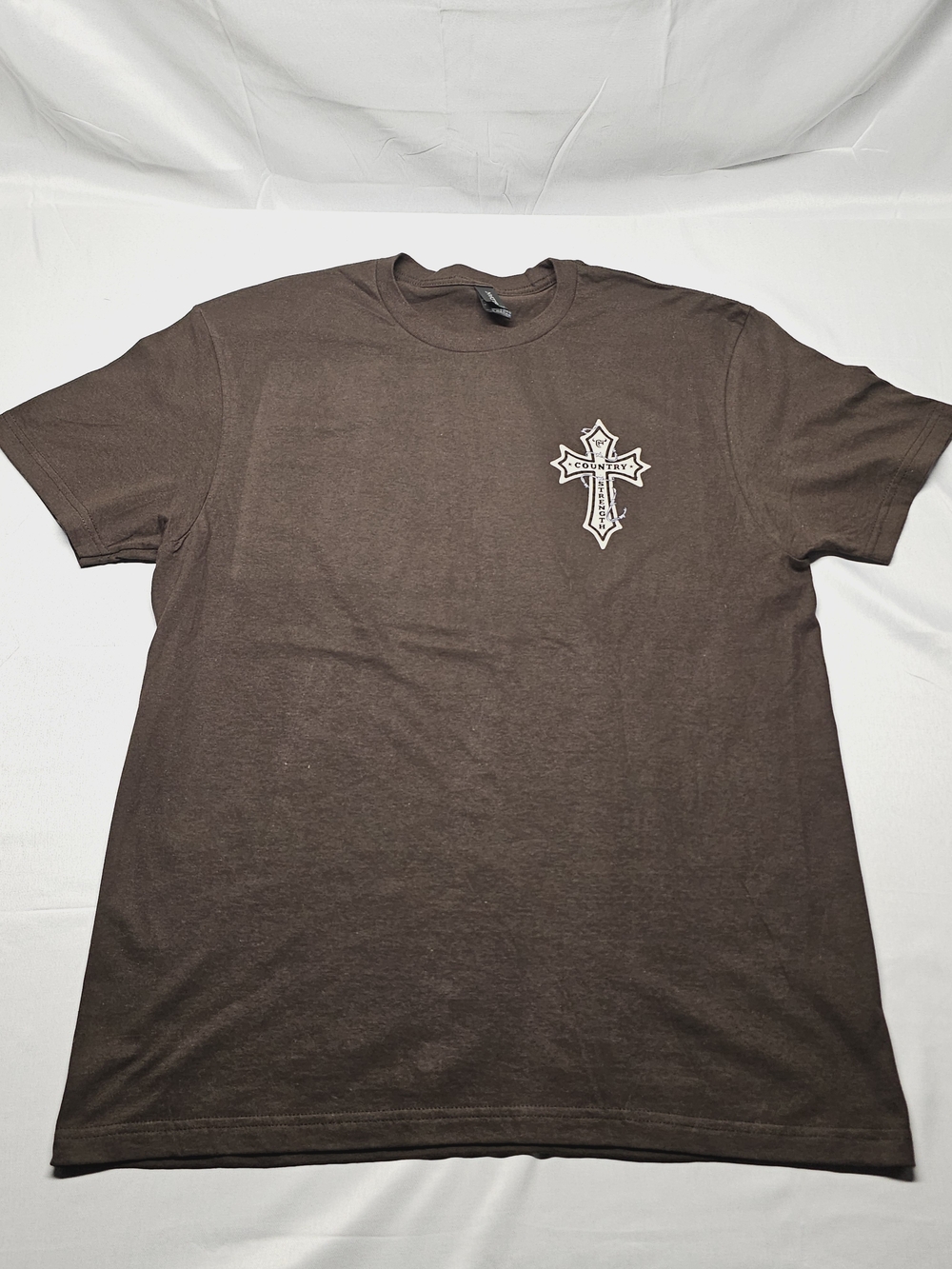Men's Brown Graphic Cross Short Sleeve T-Shirt
